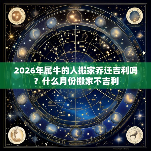 2026年属牛的人搬家乔迁吉利吗?什么月份搬家不吉利