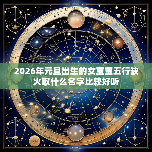 2026年元旦出生的女宝宝五行缺火取什么名字比较好听