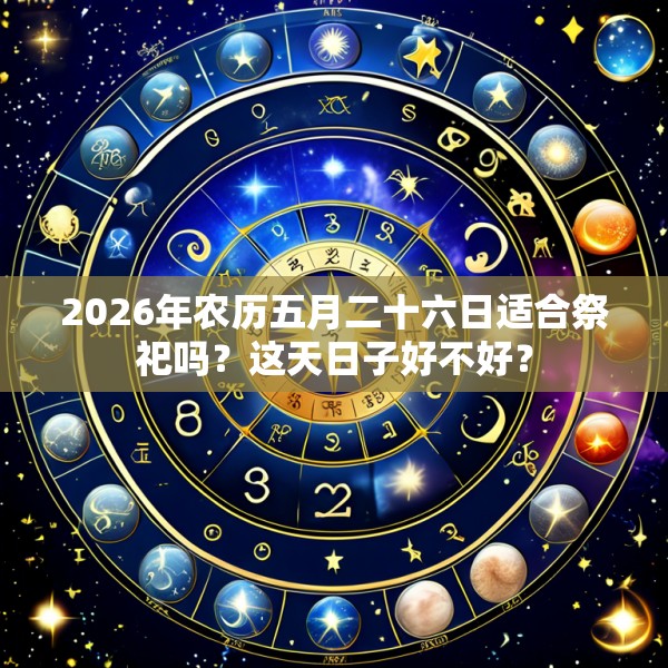 2026年农历五月二十六日适合祭祀吗？这天日子好不好？