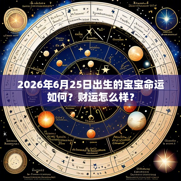 2026年6月25日出生的宝宝命运如何？财运怎么样？