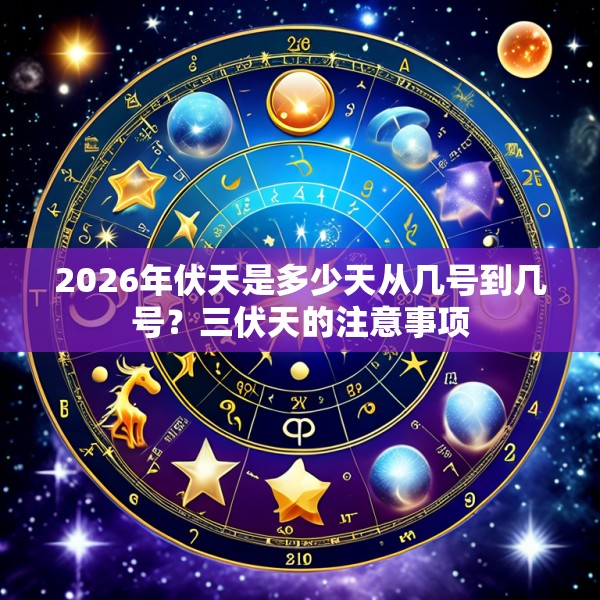 2026年伏天是多少天从几号到几号？三伏天的注意事项