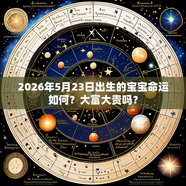 2026年5月23日出生的宝宝命运如何?大富大贵吗?