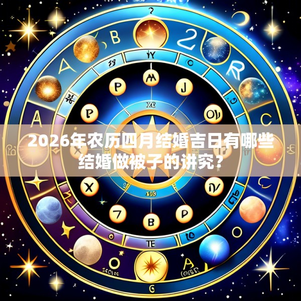 2026年农历四月结婚吉日有哪些结婚做被子的讲究？