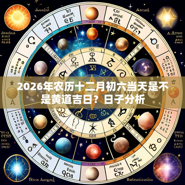 2026年农历十二月初六当天是不是黄道吉日？日子分析