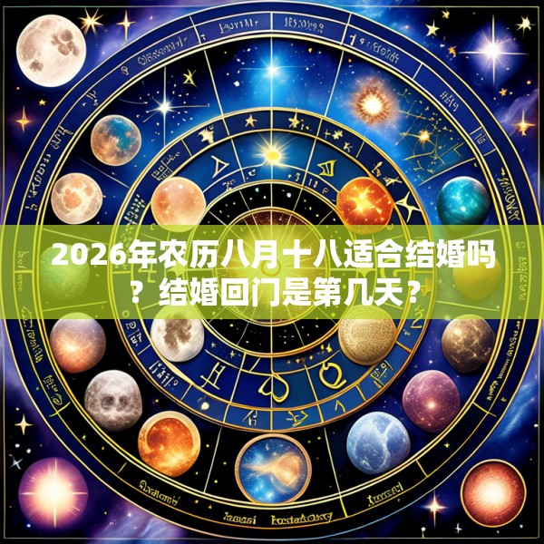 2026年农历八月十八适合结婚吗？结婚回门是第几天？