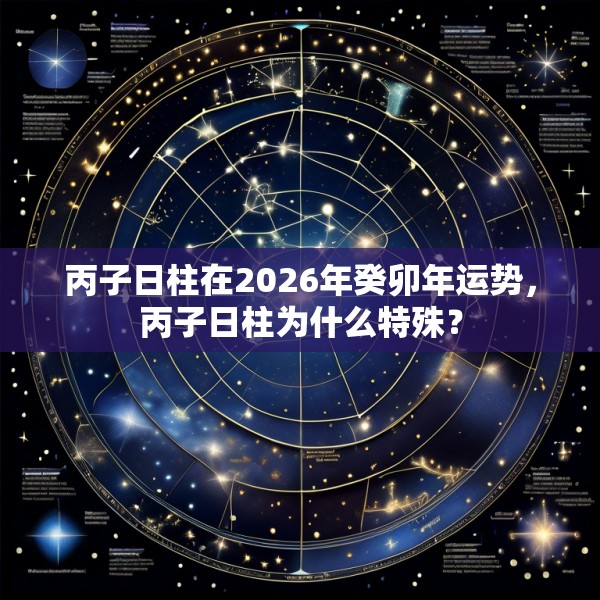 丙子日柱在2026年癸卯年运势，丙子日柱为什么特殊？
