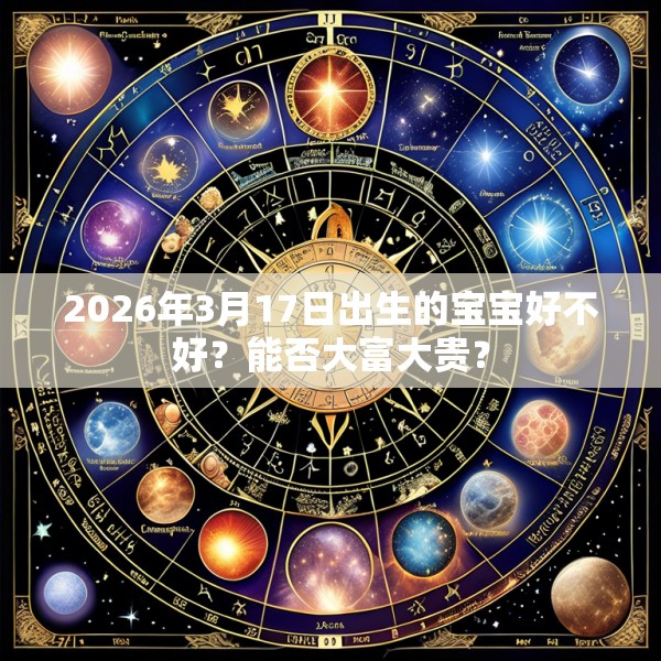 2026年3月17日出生的宝宝好不好？能否大富大贵？
