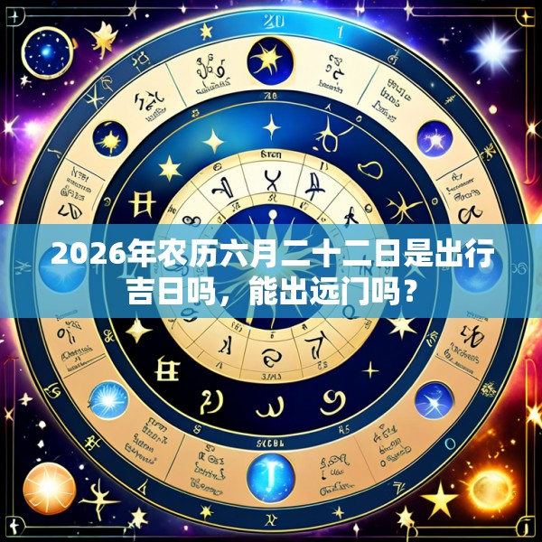 2026年农历六月二十二日是出行吉日吗,能出远门吗?