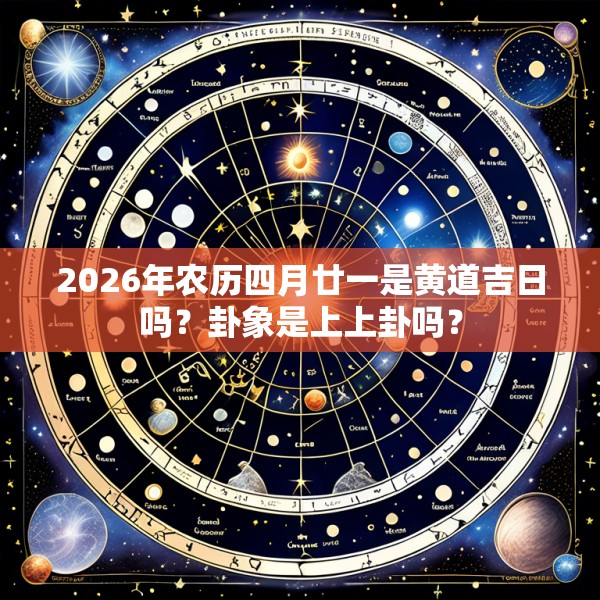 2026年农历四月廿一是黄道吉日吗?卦象是上上卦吗?