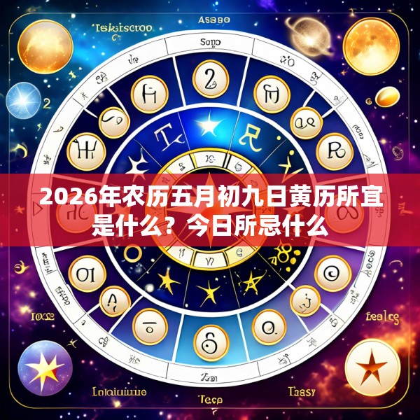 2026年农历五月初九日黄历所宜是什么？今日所忌什么