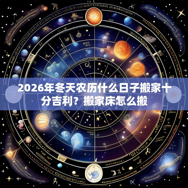 2026年冬天农历什么日子搬家十分吉利？搬家床怎么搬