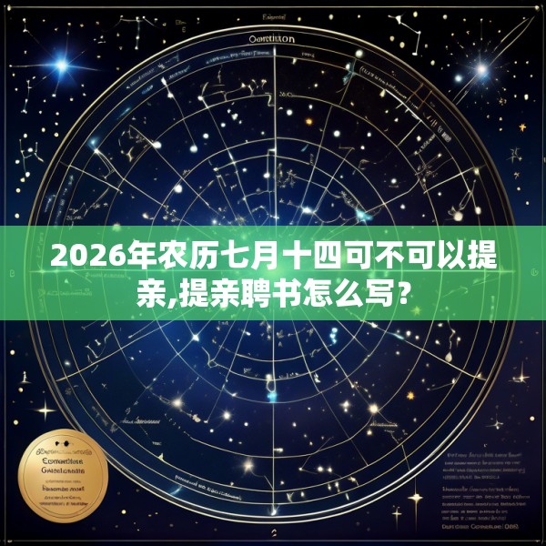 2026年农历七月十四可不可以提亲,提亲聘书怎么写？