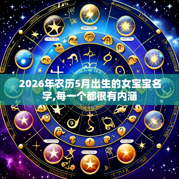2026年农历5月出生的女宝宝名字,每一个都很有内涵