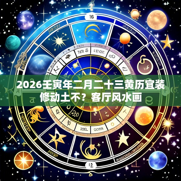 2026壬寅年二月二十三黄历宜装修动土不?客厅风水画