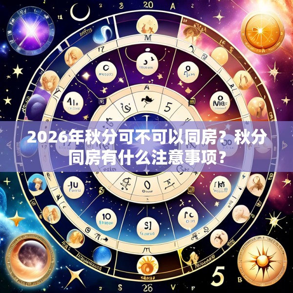 2026年秋分可不可以同房？秋分同房有什么注意事项？