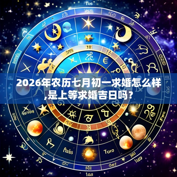 2026年农历七月初一求婚怎么样,是上等求婚吉日吗？