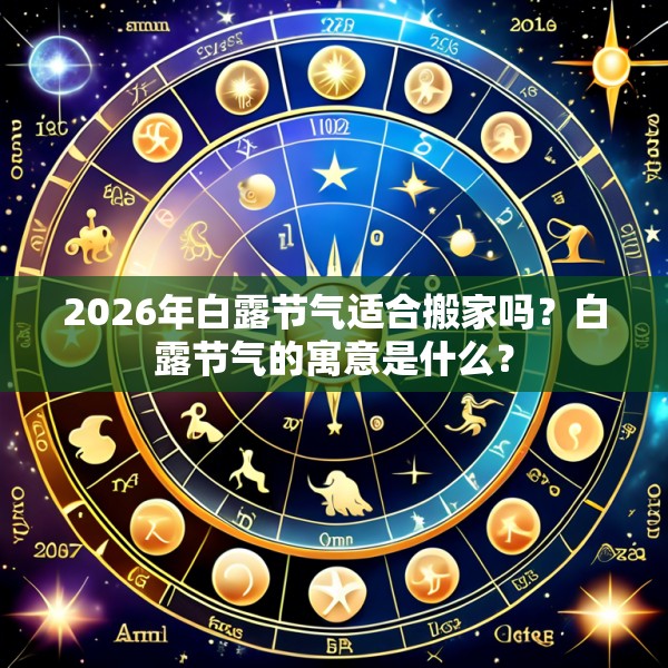 2026年白露节气适合搬家吗?白露节气的寓意是什么?