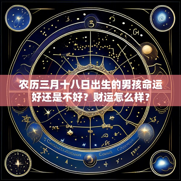 农历三月十八日出生的男孩命运好还是不好?财运怎么样?