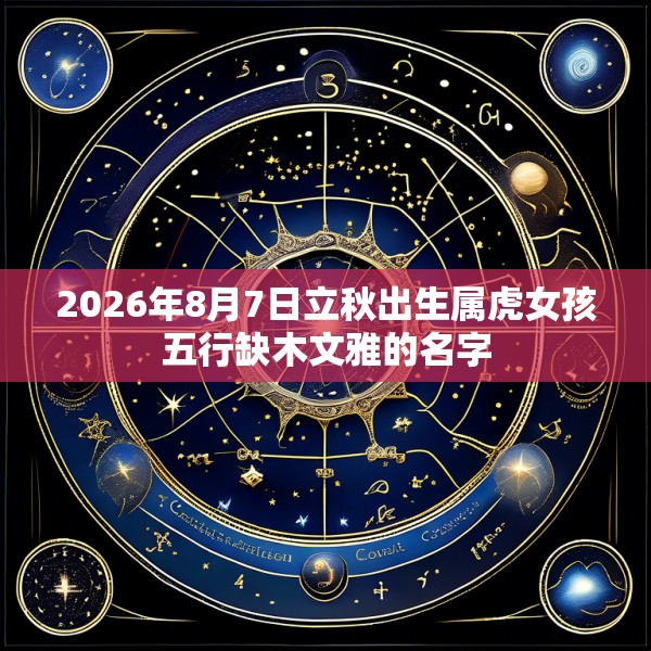 2026年8月7日立秋出生属虎女孩五行缺木文雅的名字