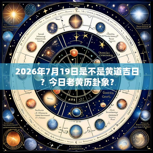 2026年7月19日是不是黄道吉日？今日老黄历卦象？