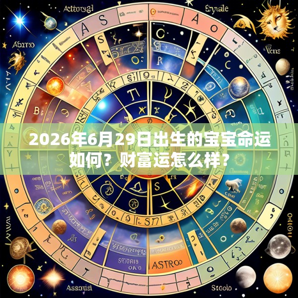 2026年6月29日出生的宝宝命运如何？财富运怎么样？