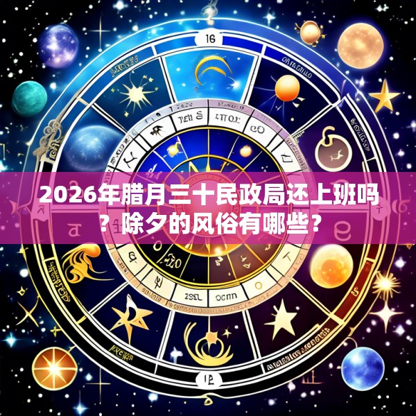 2026年腊月三十民政局还上班吗?除夕的风俗有哪些?