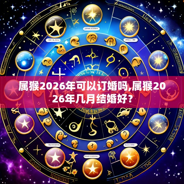 属猴2026年可以订婚吗,属猴2026年几月结婚好？
