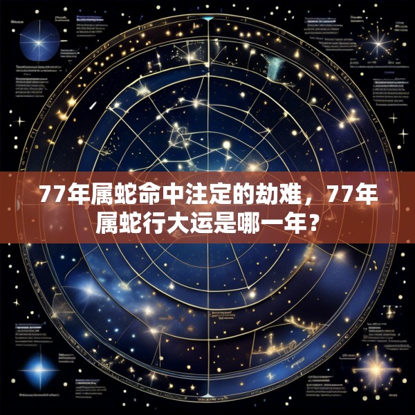 77年属蛇命中注定的劫难，77年属蛇行大运是哪一年？