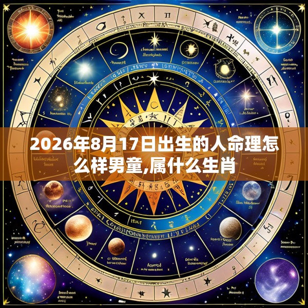 2026年8月17日出生的人命理怎么样男童,属什么生肖