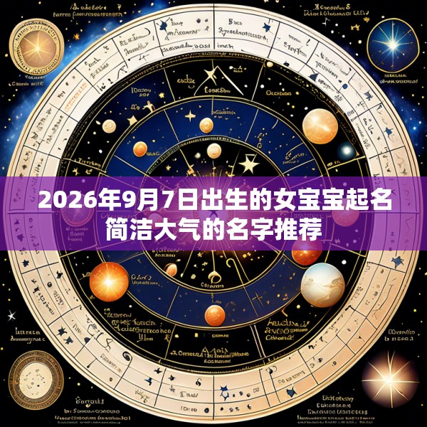 2026年9月7日出生的女宝宝起名简洁大气的名字推荐