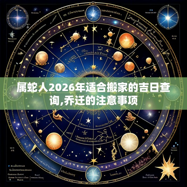 属蛇人2026年适合搬家的吉日查询,乔迁的注意事项