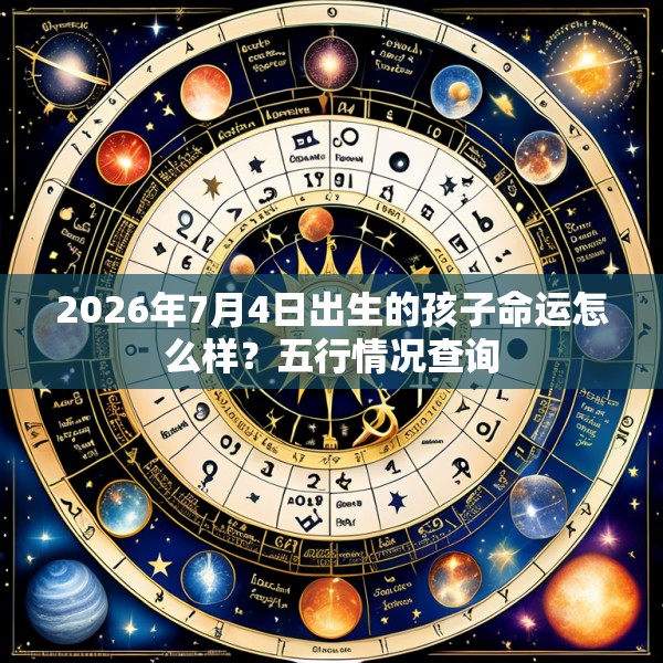 2026年7月4日出生的孩子命运怎么样?五行情况查询