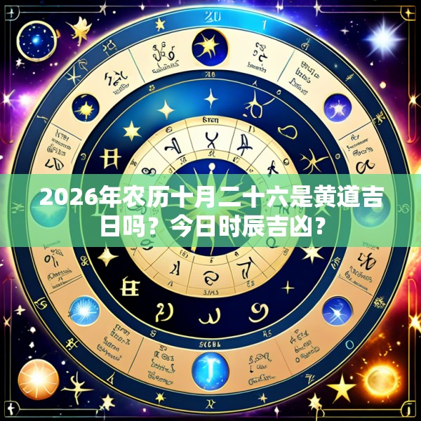 2026年农历十月二十六是黄道吉日吗？今日时辰吉凶？