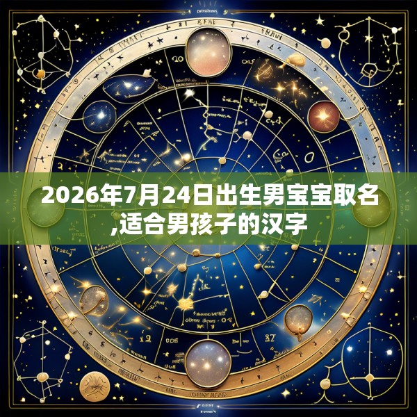 2026年7月24日出生男宝宝取名,适合男孩子的汉字