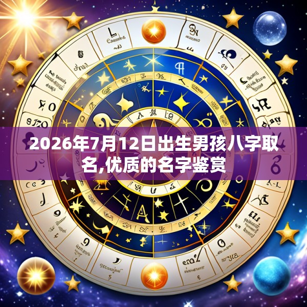 2026年7月12日出生男孩八字取名,优质的名字鉴赏