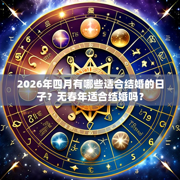 2026年四月有哪些适合结婚的日子？无春年适合结婚吗？