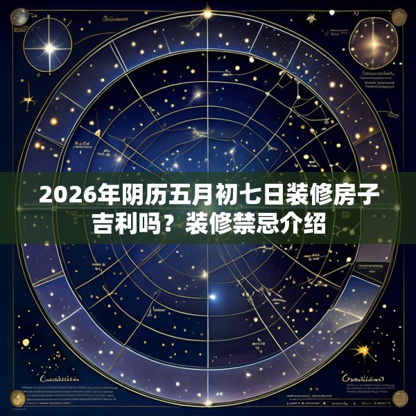 2026年阴历五月初七日装修房子吉利吗？装修禁忌介绍