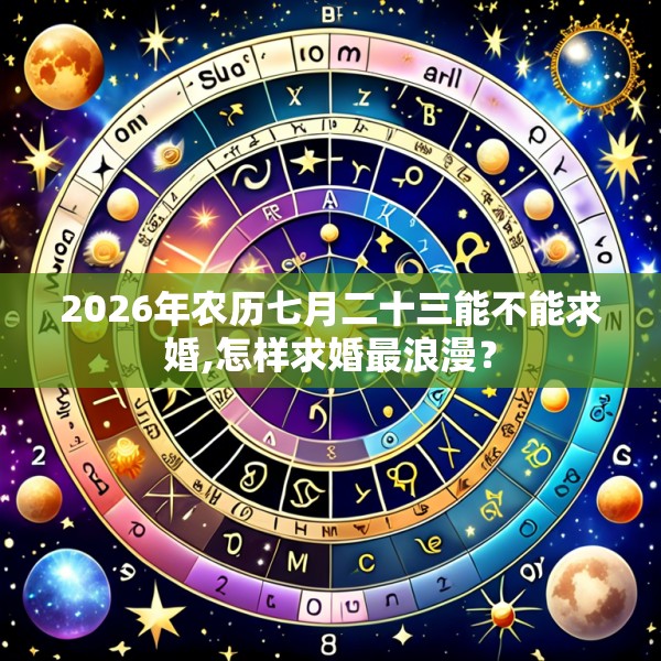 2026年农历七月二十三能不能求婚,怎样求婚最浪漫?