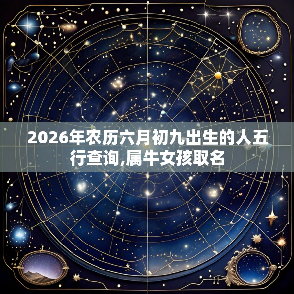 2026年农历六月初九出生的人五行查询,属牛女孩取名