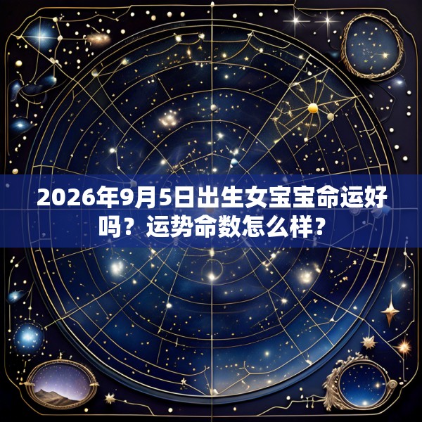 2026年9月5日出生女宝宝命运好吗?运势命数怎么样?