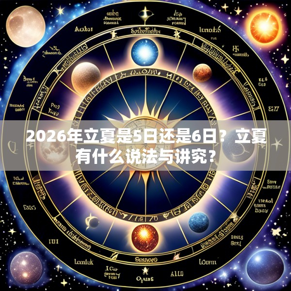 2026年立夏是5日还是6日？立夏有什么说法与讲究？