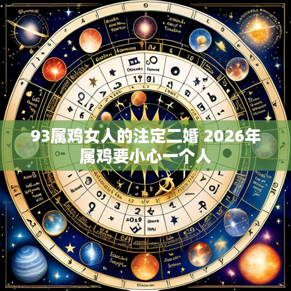93属鸡女人的注定二婚 2026年属鸡要小心一个人
