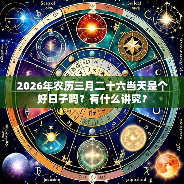2026年农历三月二十六当天是个好日子吗？有什么讲究？
