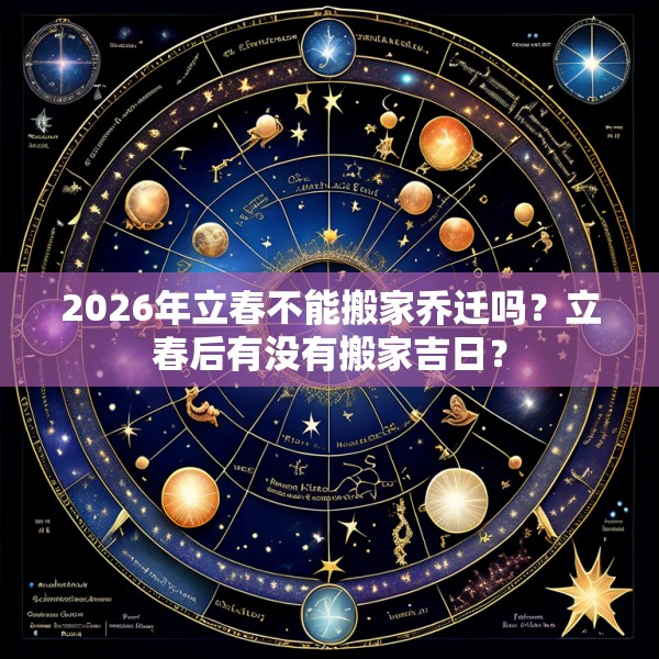 2026年立春不能搬家乔迁吗？立春后有没有搬家吉日？