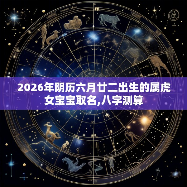 2026年阴历六月廿二出生的属虎女宝宝取名,八字测算
