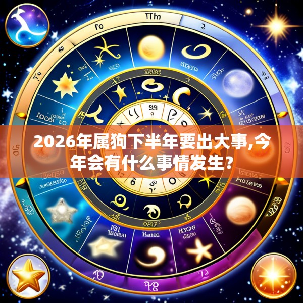 2026年属狗下半年要出大事,今年会有什么事情发生？