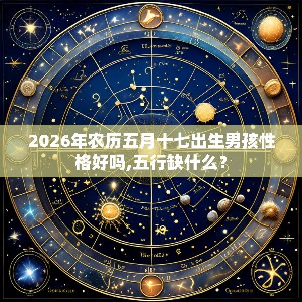 2026年农历五月十七出生男孩性格好吗,五行缺什么?
