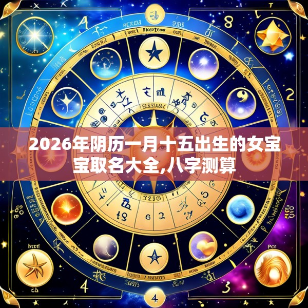 2026年阴历一月十五出生的女宝宝取名大全,八字测算