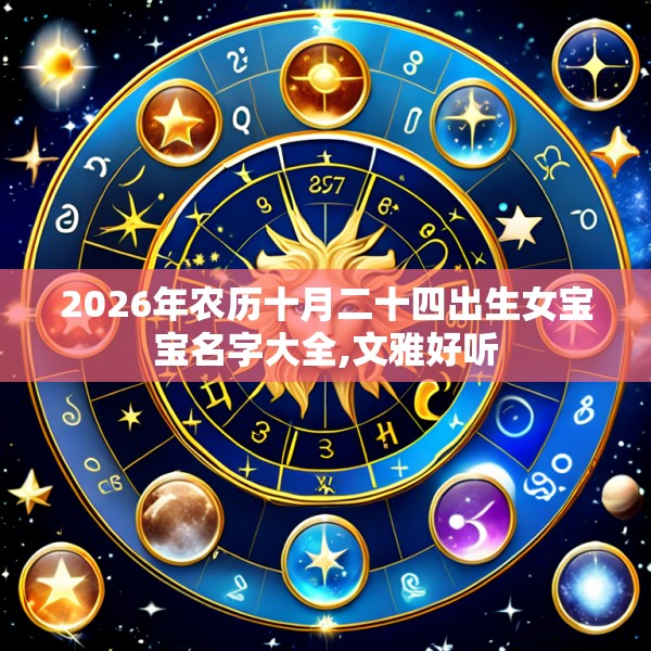 2026年农历十月二十四出生女宝宝名字大全,文雅好听