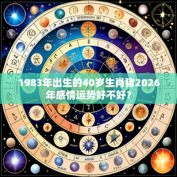 1983年出生的40岁生肖猪2026年感情运势好不好？